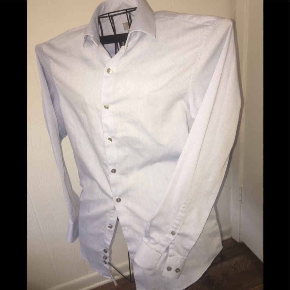 Kenneth Cole size medium‎ slim fit tapered dressy preppy business blue
